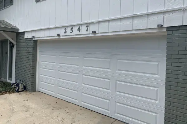 Garage door replacement work example