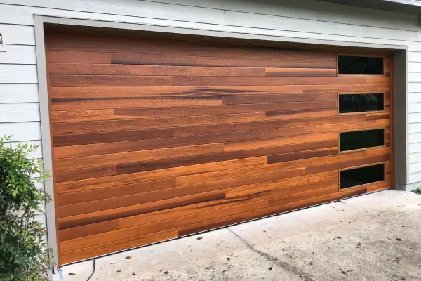 Garage door replacement work example